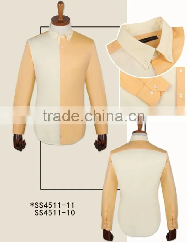 New colorful contrast stylish 100% cotton fashion shirts for men