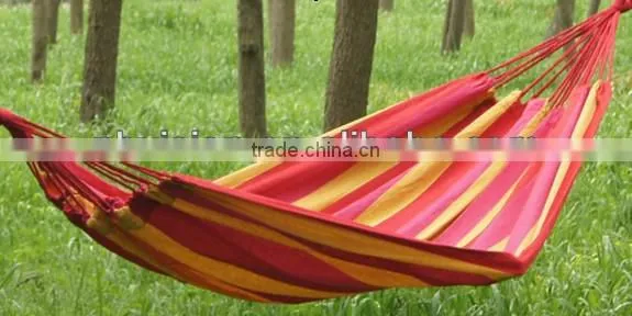 Outdoor Portable Fabric Hammock Stripe Hammock Canvas Hammock