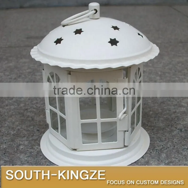 Black/White Iron Menorah/Candle Holder