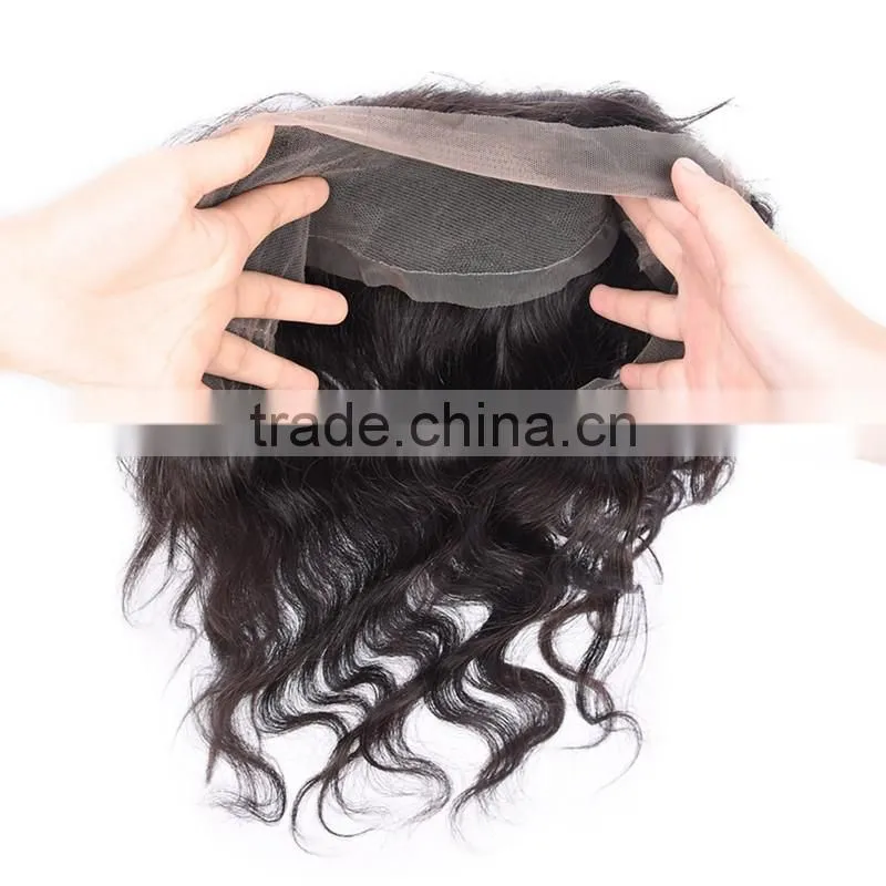 Peruvian Hair 360 Lace Frontal Closure With lace Band