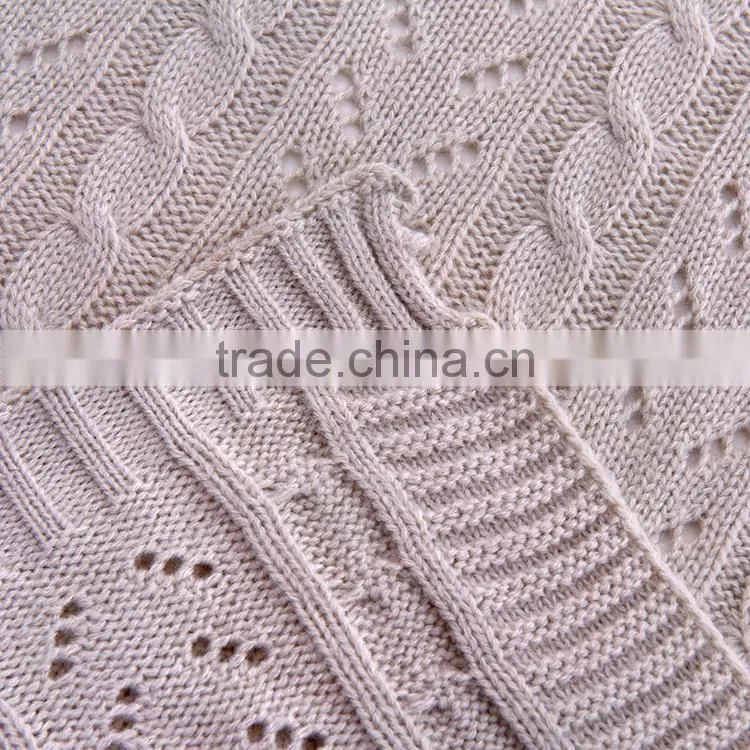 New design 100% acrylic knitted blanket