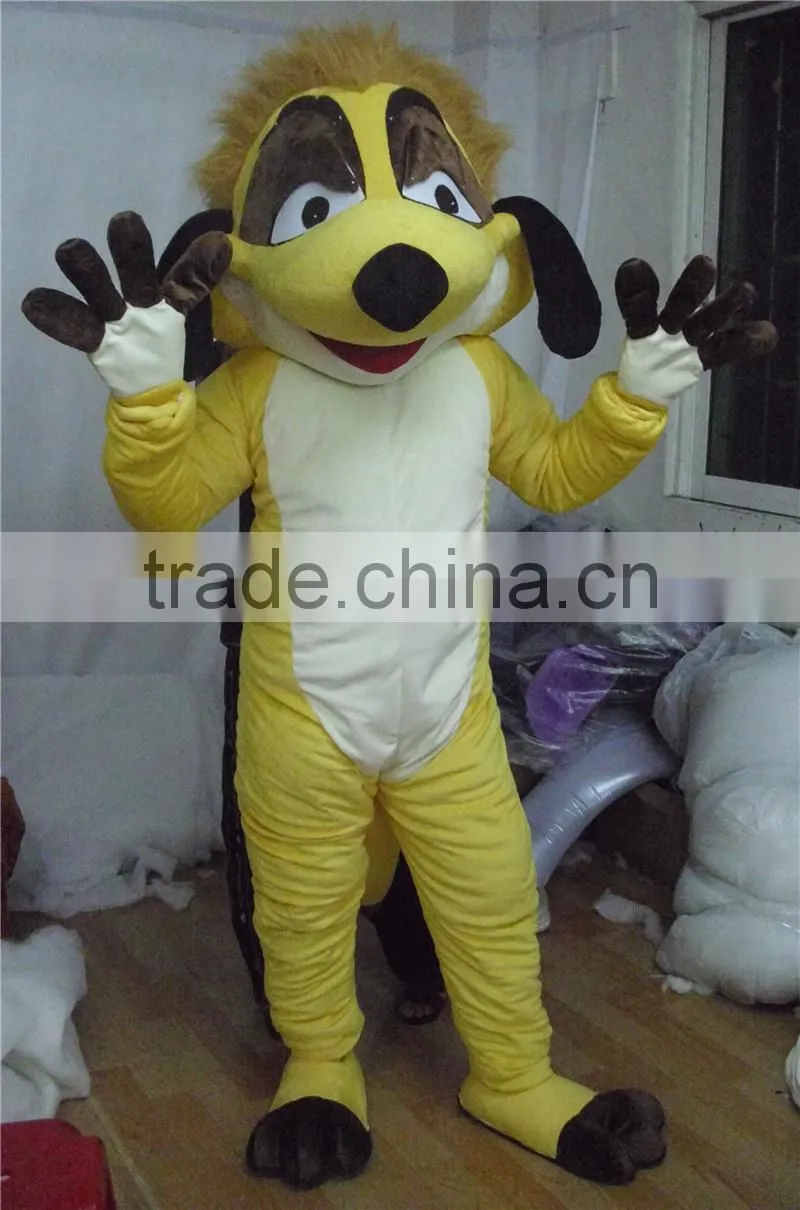 EVA plush material timon mascot costume head with cooling fan timon mascot for adult