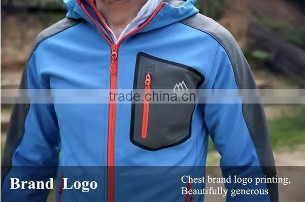 BSJ-002 Men Black Outdoor Clothes,Windproof, Waterproof & breathable softshell jacket