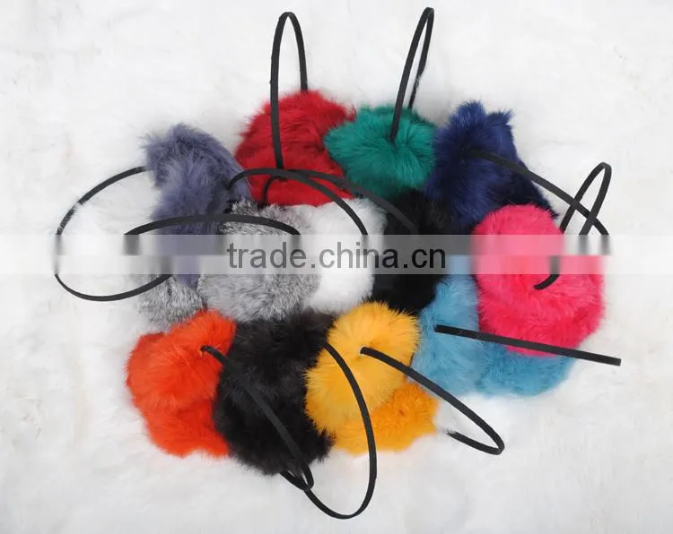 YR853 fashion real rabbit fur headwear ear muffs
