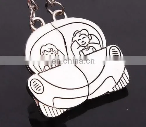 Fashion New Hot Selling Love Kissing Cartoon Kids Keychain Couple Valentine's Day Gift