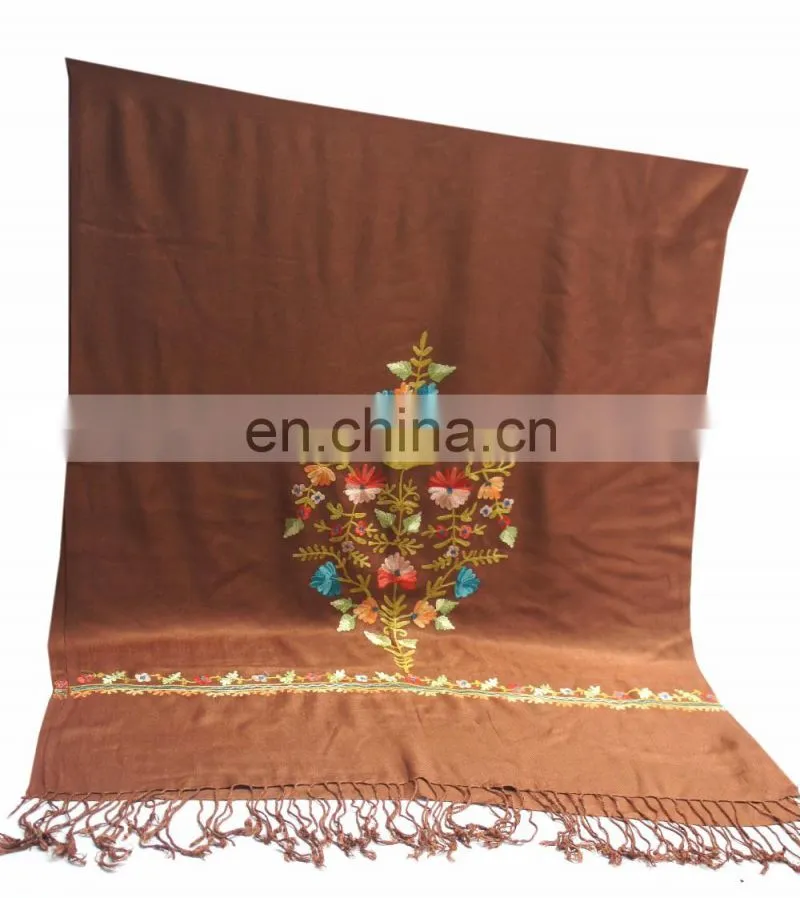 Viscose Pashmina shwal with embroidery