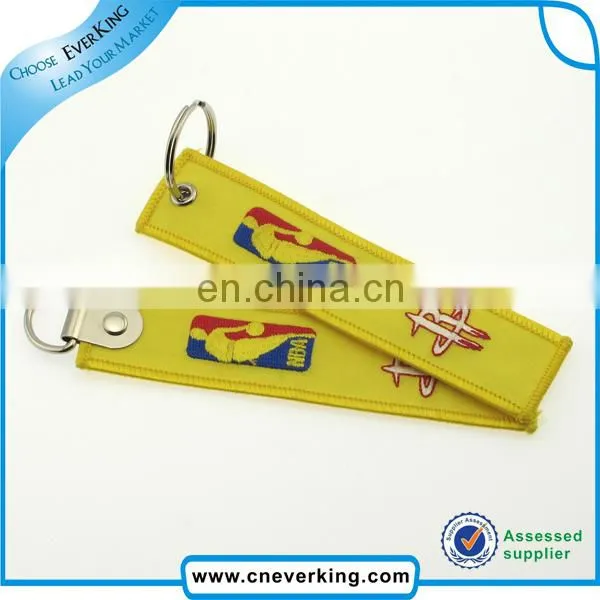 cheap embroidery keyring key tags from China factory