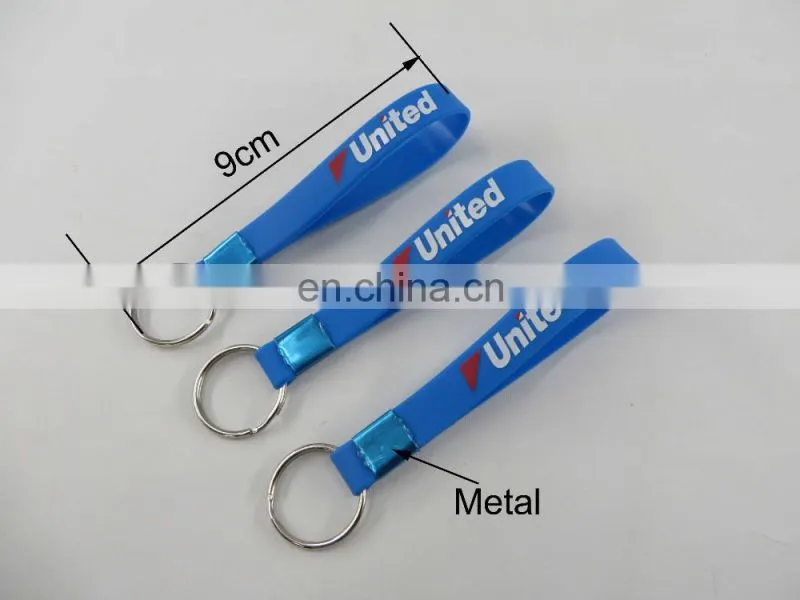 Promotional personalized keyrings printed silicone keychains