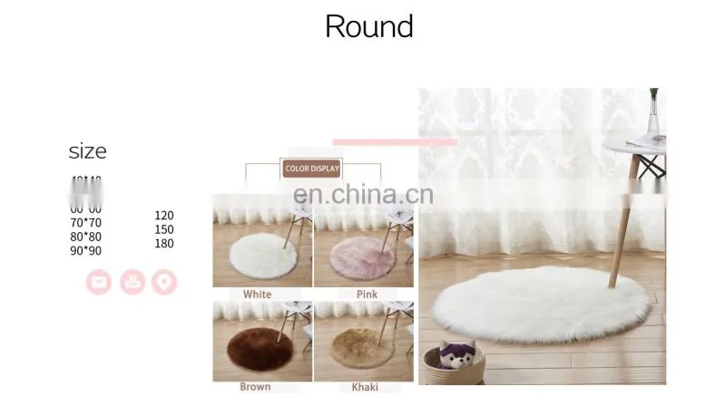 OEM shape faux fur rug