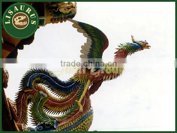 Lisaurus-LA Colorful simulation fiberglass phoenix statue
