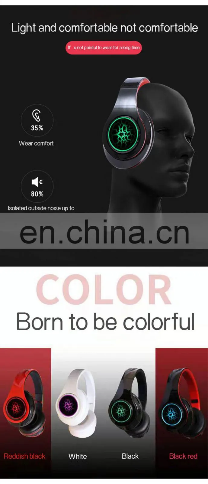 Golden Sky Customized High Quality Wireless Funky Headband Headset Earphones Earpiece Headband Earphone