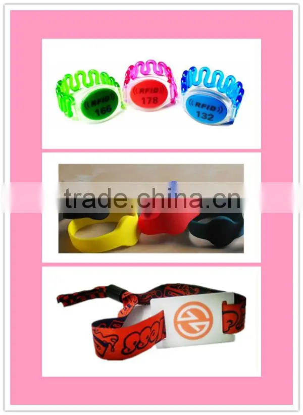 Logo Printed Waterproof Silicone RFID wristband color changing