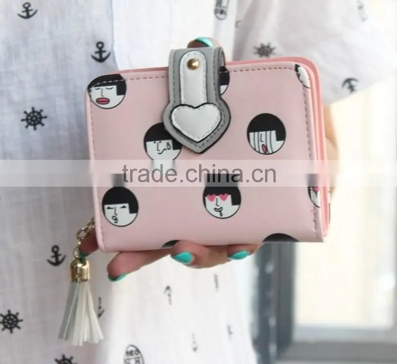 Luxury fashional and Elegant women use lady cash Wallet purse billetera cartera Pu Leather para dama mujer