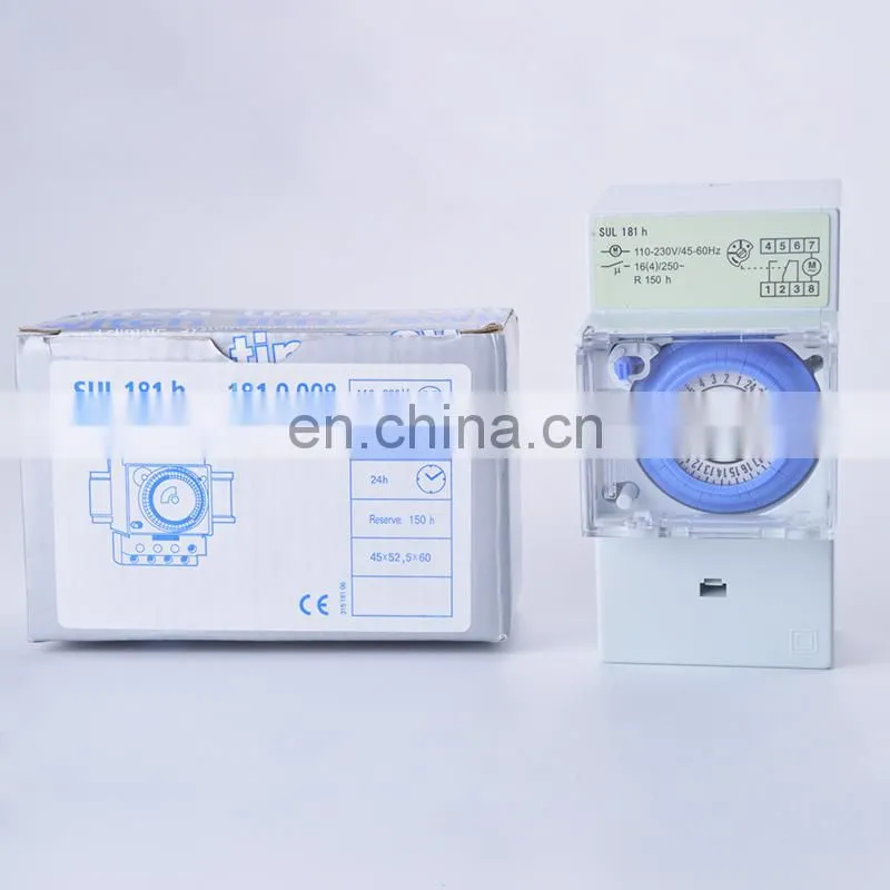 SUL181H Mechanical Timer 24 hours Time Switch Relay Electrical Din Rail Timer Switch, Time Delay Relay