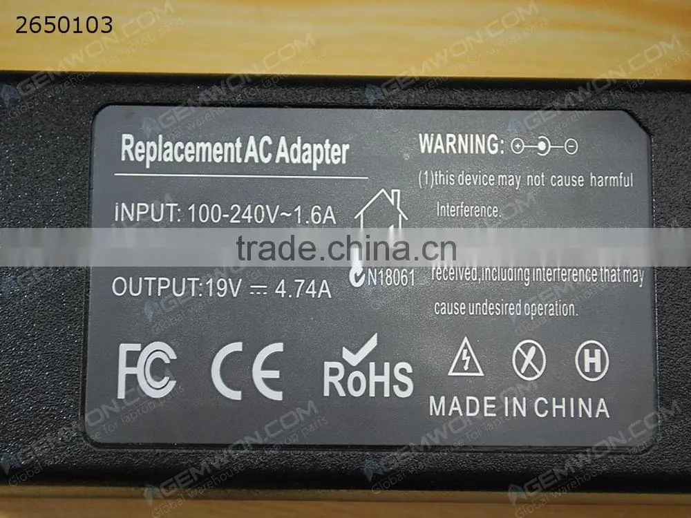 High Copy Laptop AC Power adapter for SAMSUNG 19V 4.74A 5.0*1.0*3.0mm 90W