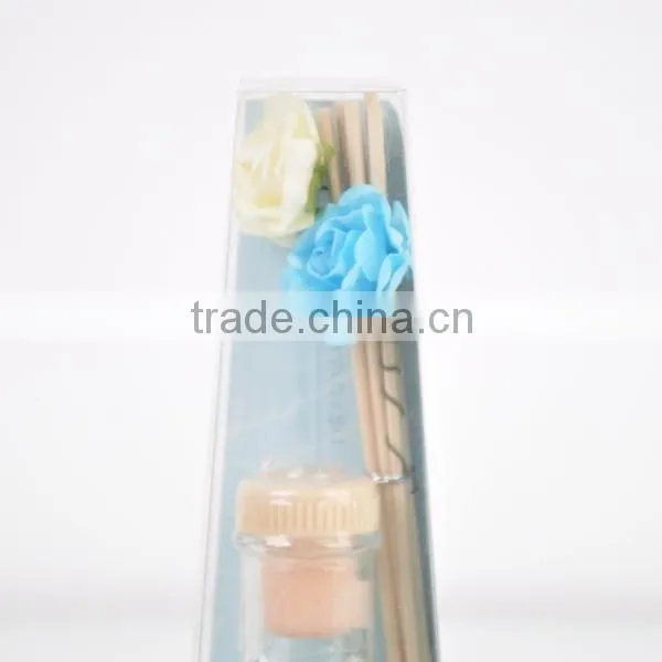 Home fragrance Aroma Reed Diffuser with glass bottle and handmade flower SA-2011