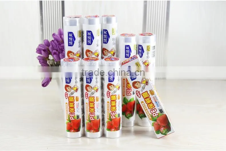 Plastic vegetable wrap food fresh wrap plastic cling film