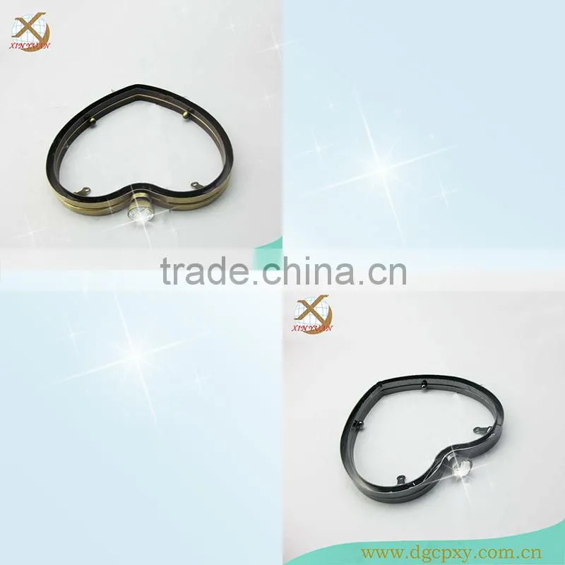 Very Beautiful Heart-shape clutch box metal frame with various clour&size