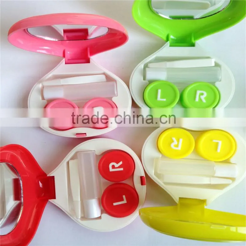 colorful snow frog custom contact lens case