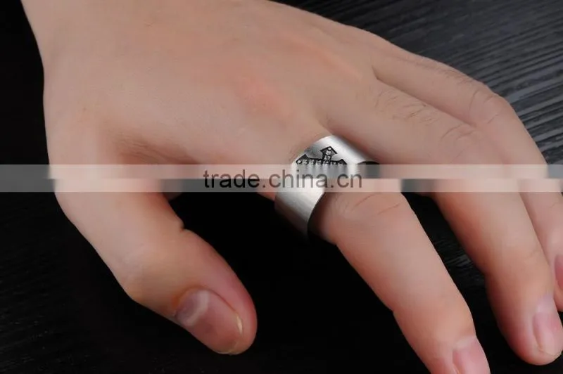 316L Stainless steel men's ring cross retro swagger Punk rock goth band boyfriend gift