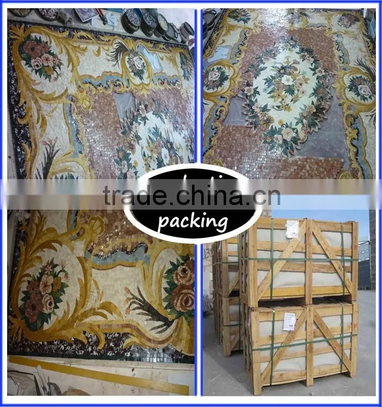 House Interior Decorative Floor Marble Waterjet Medallion