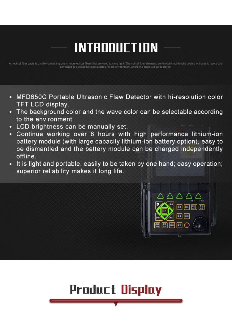 MFD650C Digital Ultrasonic Flaw Detector/Metal Ultrasonic Flaw Detector Price