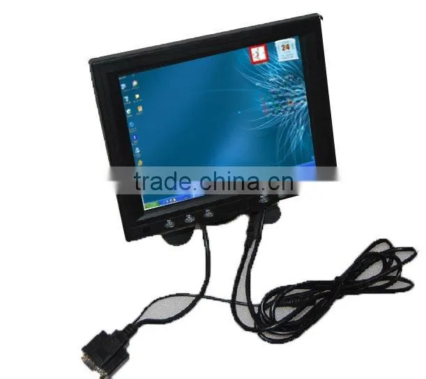 8'' new Innolux Panel 4-wire resistive touch screen monitor/ VGA/ Wireless/ PAL/NTSC