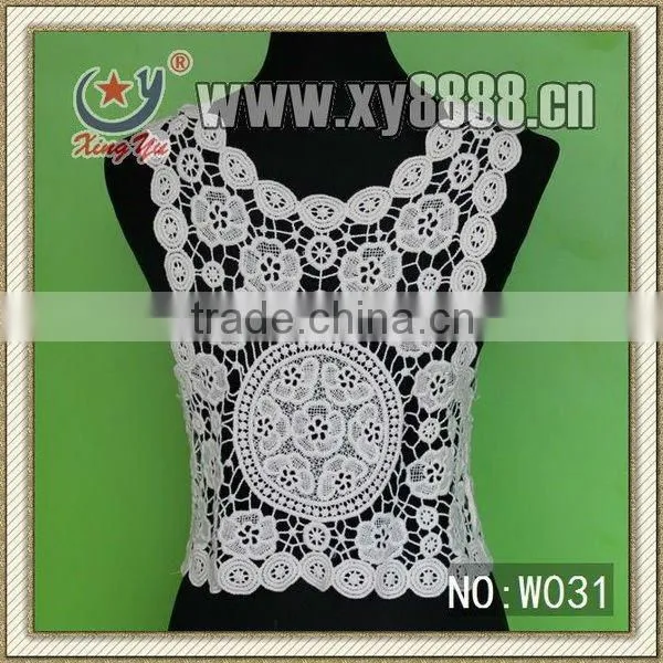 Hot sell embroidery cotton lace ladies vest