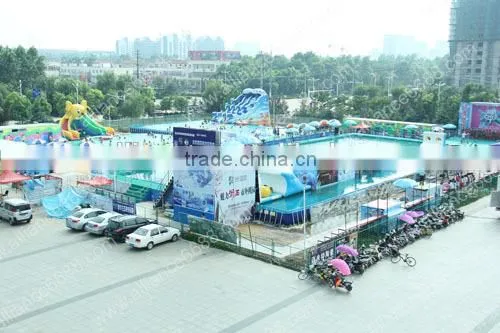 lodumani water slide PVC slide with swimming pool china fun water game
