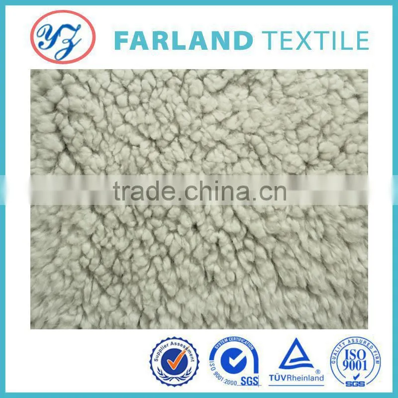 Sherpa fleece fabric synthetic wool fabric for life jacket lining fabric