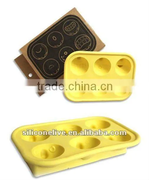 face shape silicine chocolate tray mold