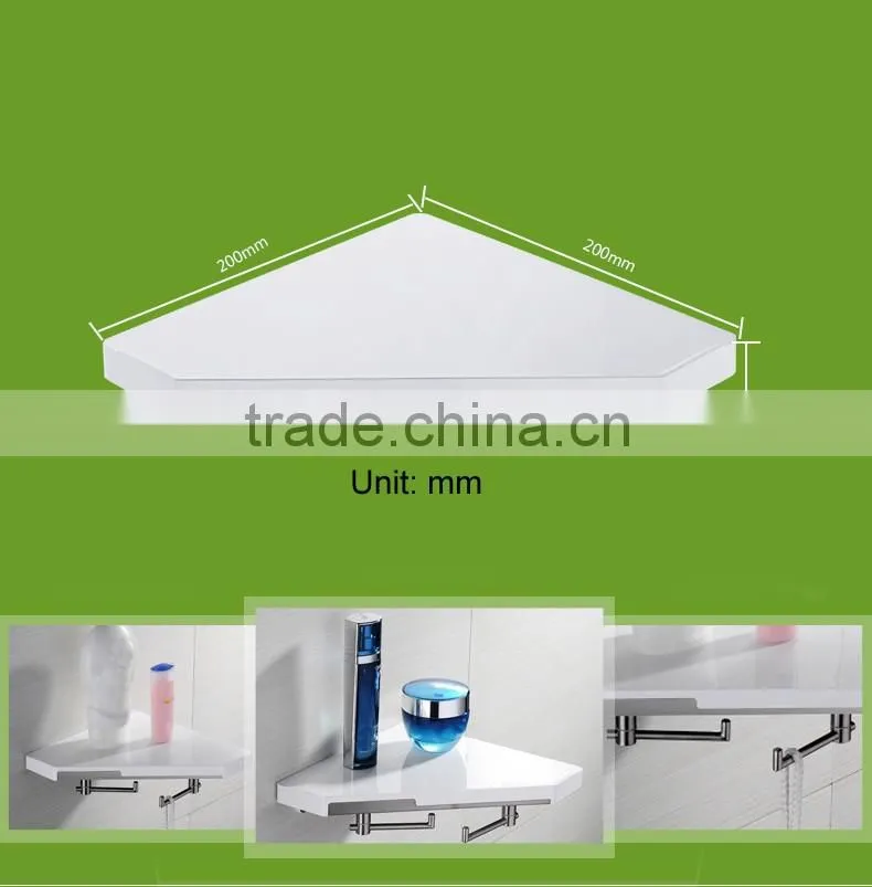 Fashionable bathroom accessories corner shelf with hook