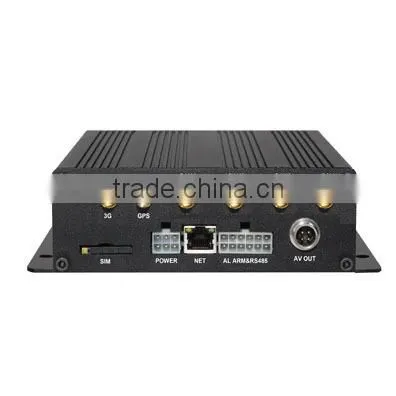 Mobile DVR Type Support 4 Wireless Camera Double SD Card GPS&WiFi&3G Optional 4 Channel Mobile DVR for Car Bus Truck with 1 Year