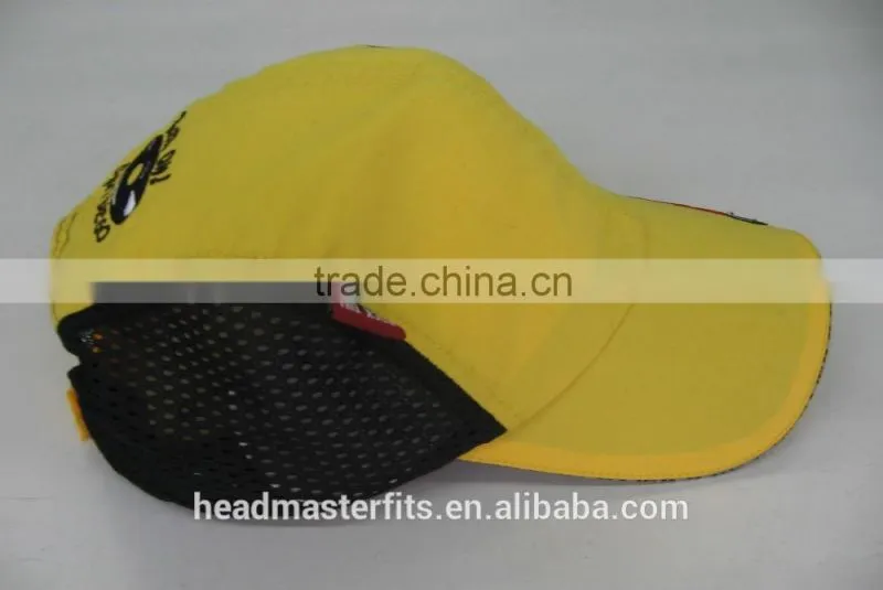 Custom Nylon Promotion Baseball Cap with hole 4 panel Short Bill Baseball hats Short Bill Mesh Beach Hat For Man