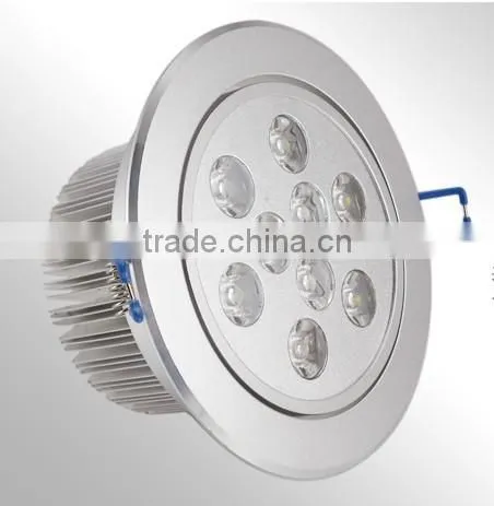 Dimable 110 volt led ceiling lights 9w aluminum epistar chip