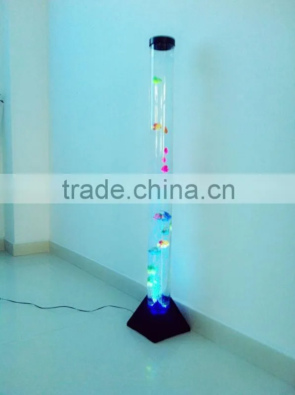 120cm led large bubble column and plastic base bubble column
