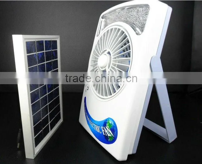solar fans,solar fan,solar rechargeable emergency cooling fan with battery and LED light