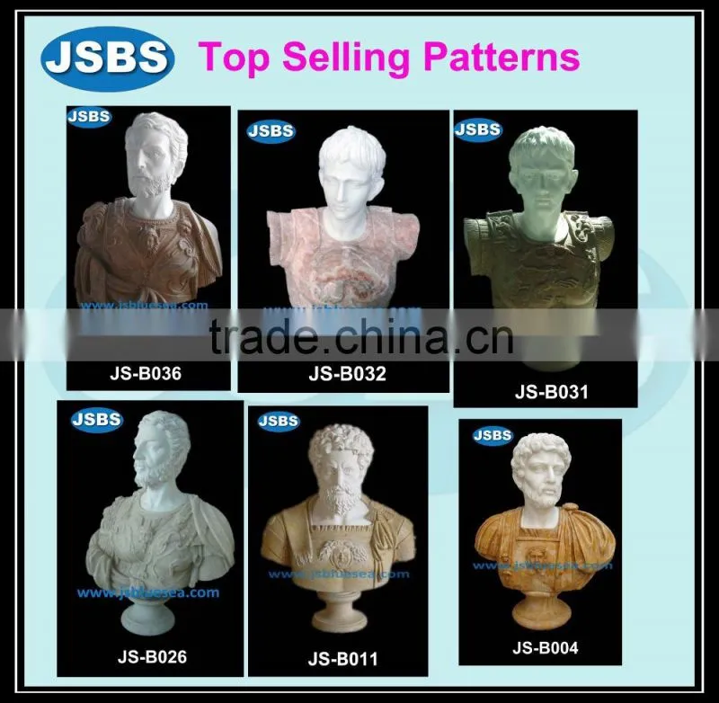 hand carved stone david bust sculpture