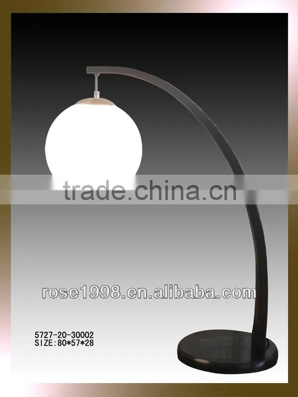 crooked solid wood lobby lamp