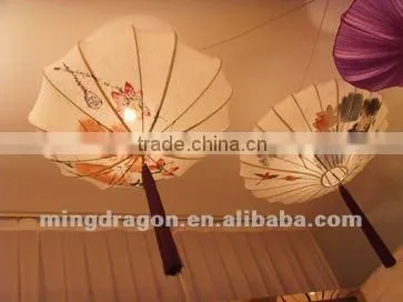 Chinese antique furniture wash painting painting of flowers and birds in traditional Chinese style paper pendant lantern lamp