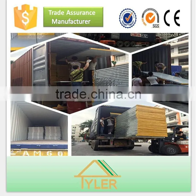 pu sandwich panel price with color coated steel sheet on surface