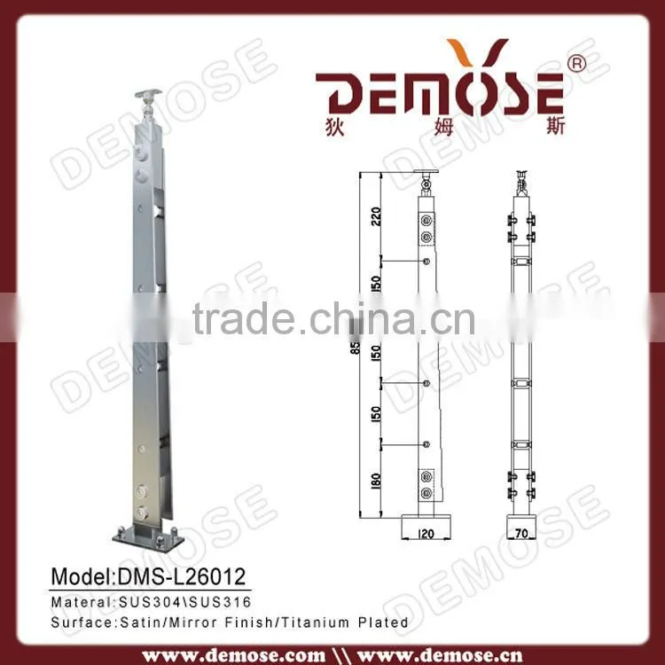 glass fittings stair railing glass baluster folding handrail