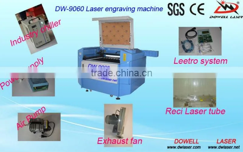 2016 promotion!Dowell series hot sale good quality 9060 laser engraving &cutting machine with CE FDA certification