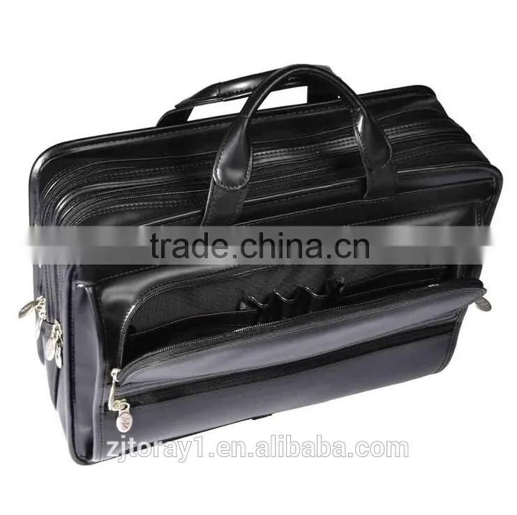 Wholesale Black Used Skin Leather Briefcase for Men