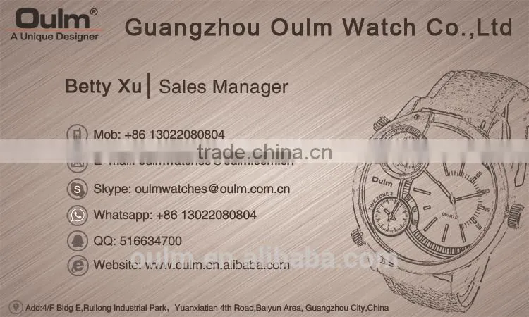 oulm factory unique design big face fashion watch