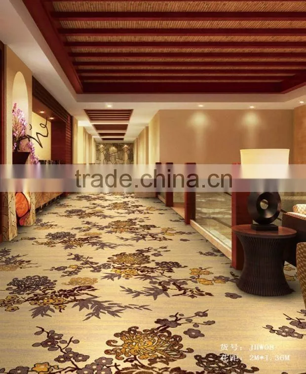 High Quality Luxury Warmth Fireproof Polyester Yarn Hotel Hall Corridor Carpet Customize Pattern Star Carpet