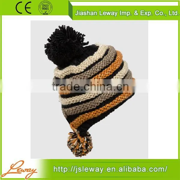 High quality China sale winter knitted beanie with tassel