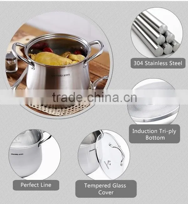 Excellent houseware stainless steel pots for cooking