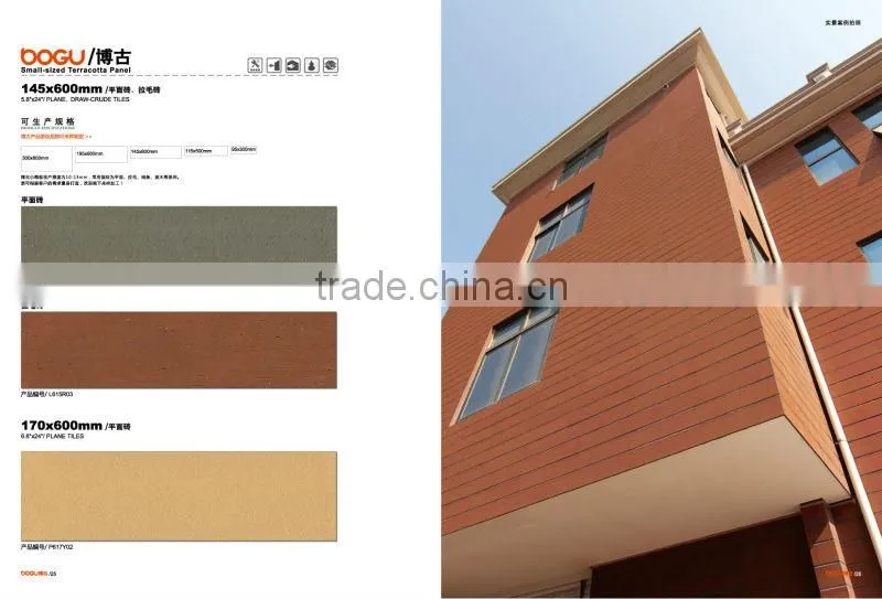 115x600mm exterior cladding brick face panels