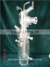 Quartz parts tube with branch and cork